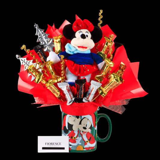 Candy Bouquet in a Giant Mickey and Minnie Mug with Toblerone Chocolate