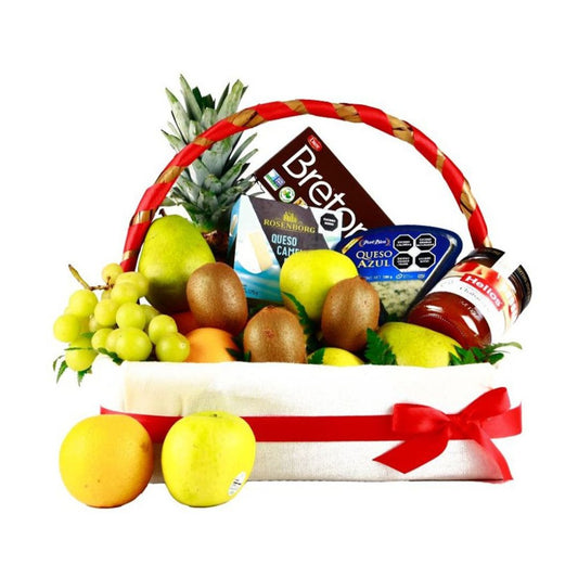 Gourmet Fruit, Cheeses and Crackers Gift Basket