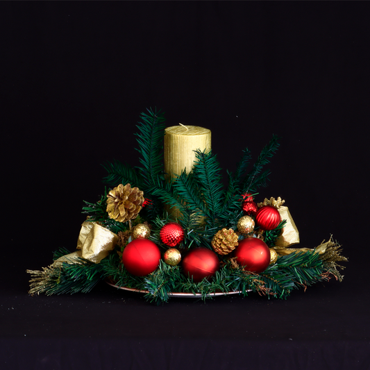 Golden Christmas Centerpiece