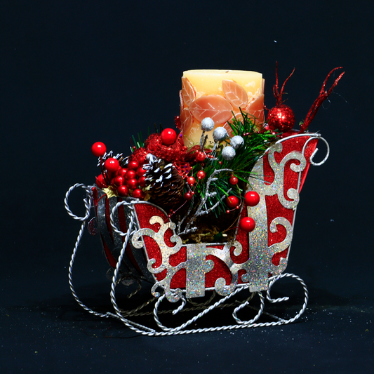 Santa's Sleigh Candle Holder