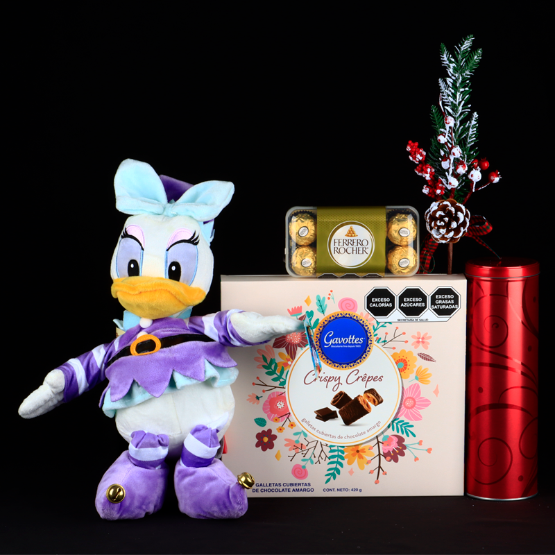 Disney Daisy Duck Santa's Helper with Cookies and Chocolates