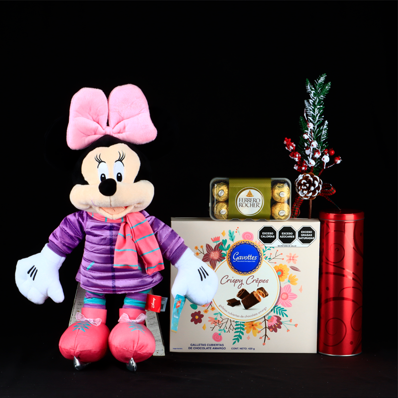 Disney Minnie Mouse with Skis & Cookies