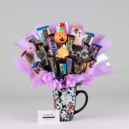 Candy Bouquet "Cruella de Vil Mug with Chocolates"