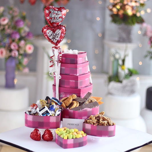 "My Heart is Yours" Gift Tower with Imported Chocolates