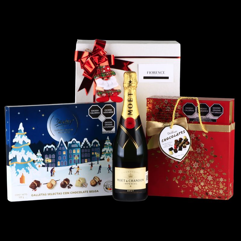 Deluxe Gift with Champagne, Chocolates and Cookies