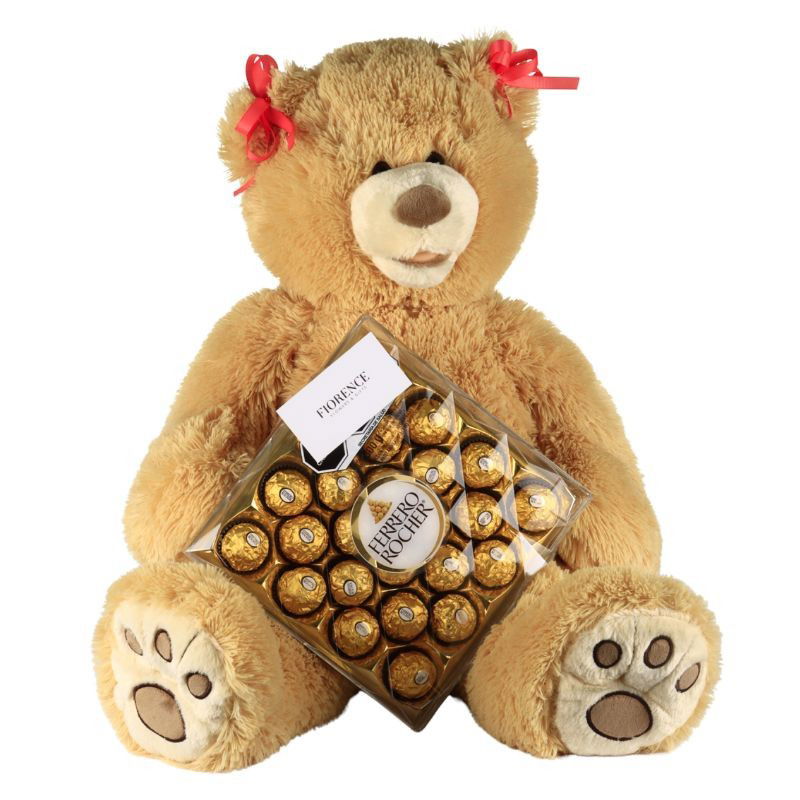 Sweet Girl Teddy Bear - Giftbaskets México