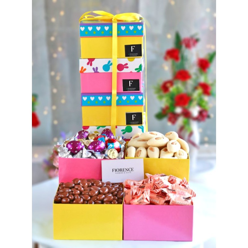 Hazel & Creme Chocolate Tower Gift Boxes - Valentines Day India | Ubuy